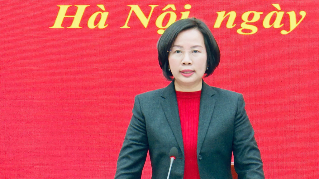 Chủ tịch Ủy ban Mặt trận Tổ quốc Việt Nam TP Hà Nội Bùi Huyền Mai phát biểu kết luận Chủ tịch Ủy ban Mặt trận Tổ quốc Việt Nam TP Hà Nội Bùi Huyền Mai phát biểu kết luận