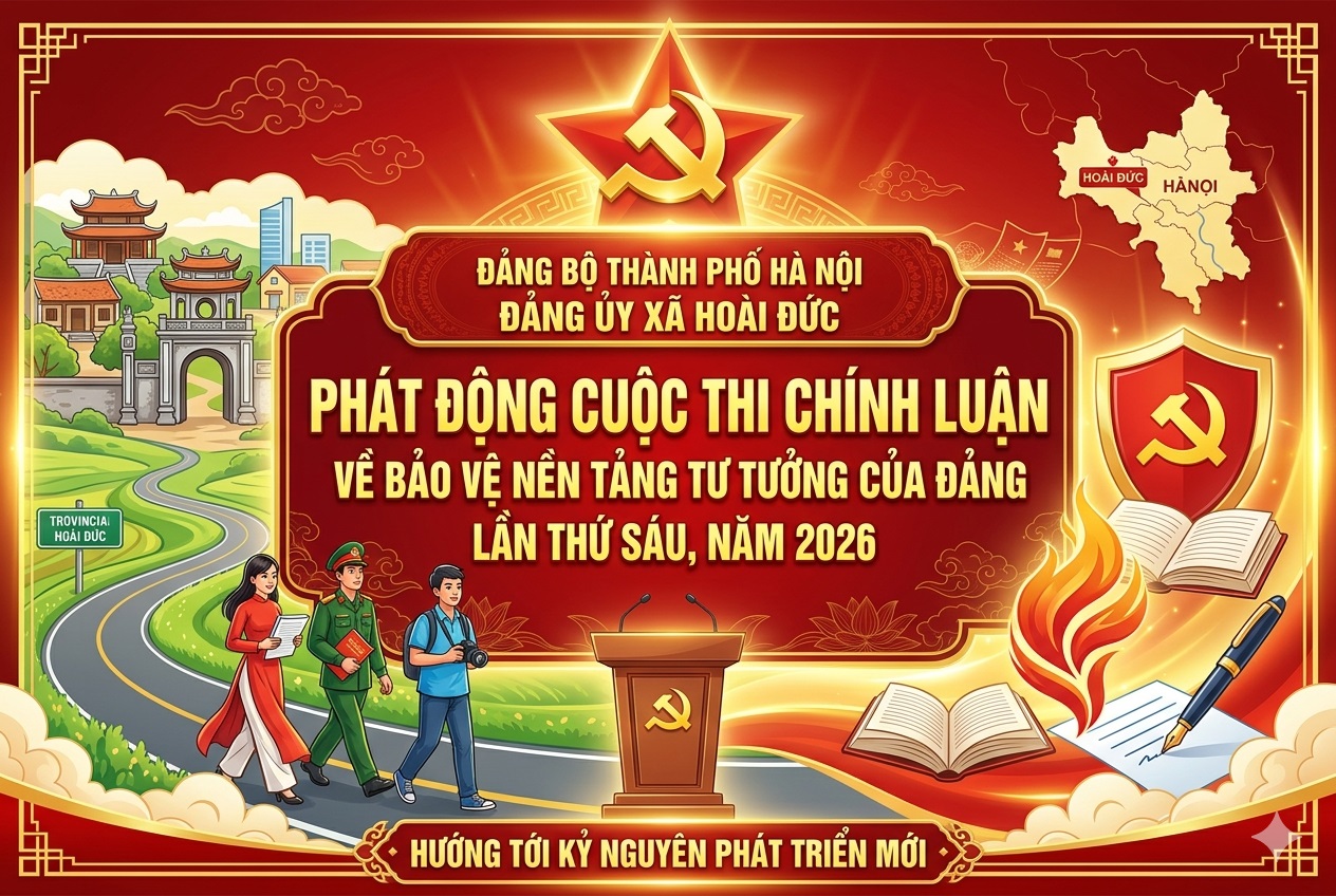 Hoài Đức phát động Cuộc thi chính luận về bảo vệ nền tảng tư tưởng của Đảng lần thứ Sáu- Ảnh 1.